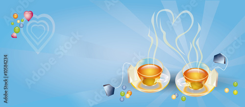 Slika na platnu Invitation on a cup of tea(horizontal)