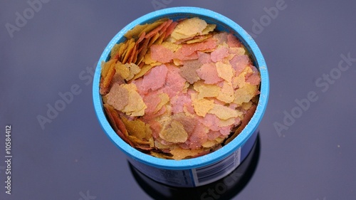 Container of fish flakes photo