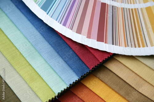 fabric and opened color card