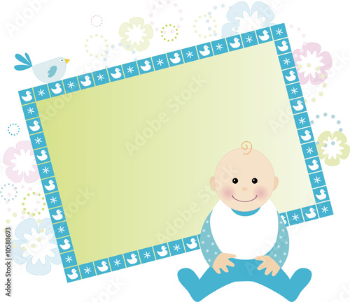 Baby boy card with space for your text