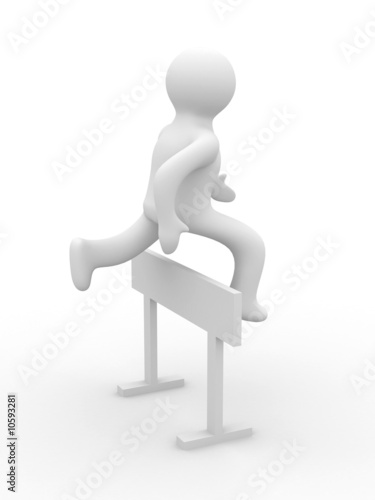 sportsman overcoming an obs...