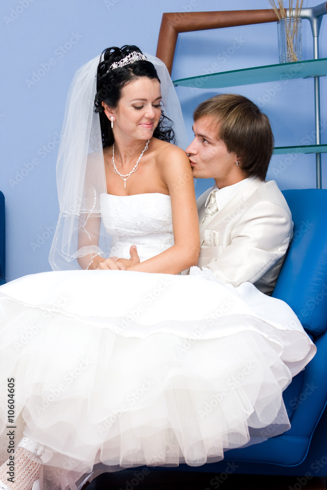 Naklejka premium Bride and groom
