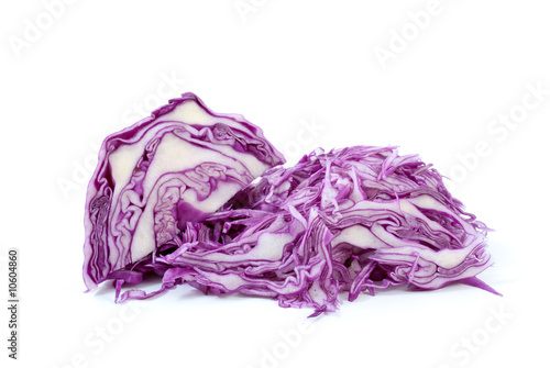 Sliced violet cabbage and piece
