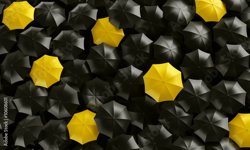 umbrellas seen from the top