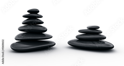 Black stones stacked photo