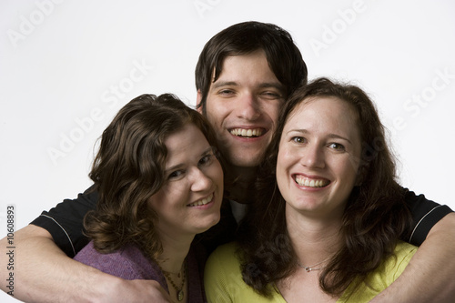 Portrait of three young people