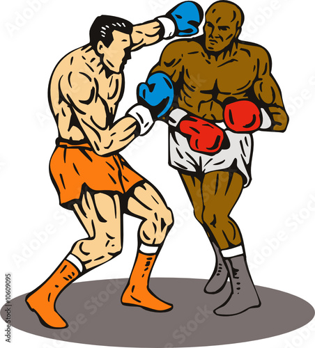 Boxer connecting a knockout