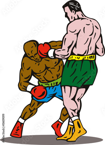 Boxer connecting a knockout