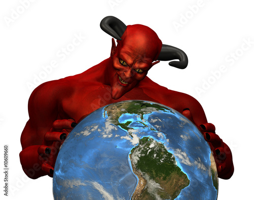 The Devil Rules the World-3D render photo