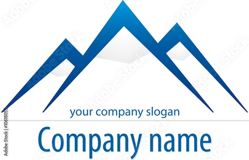 Mountains logo with ice