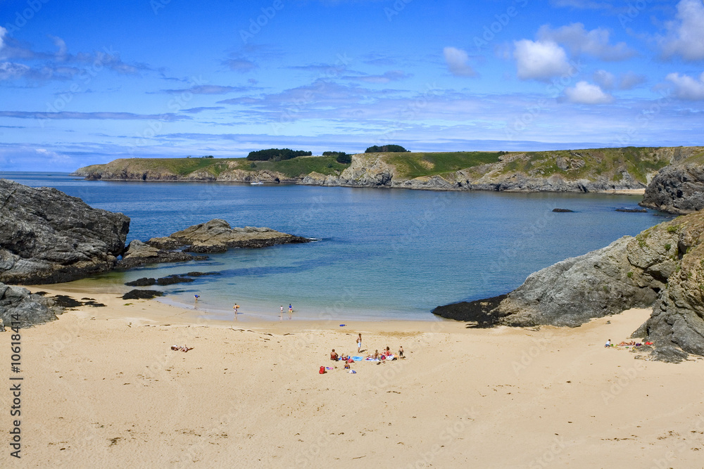 Obraz premium bretagne,belle-île : plage de baluden