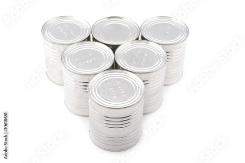 canned goods on white