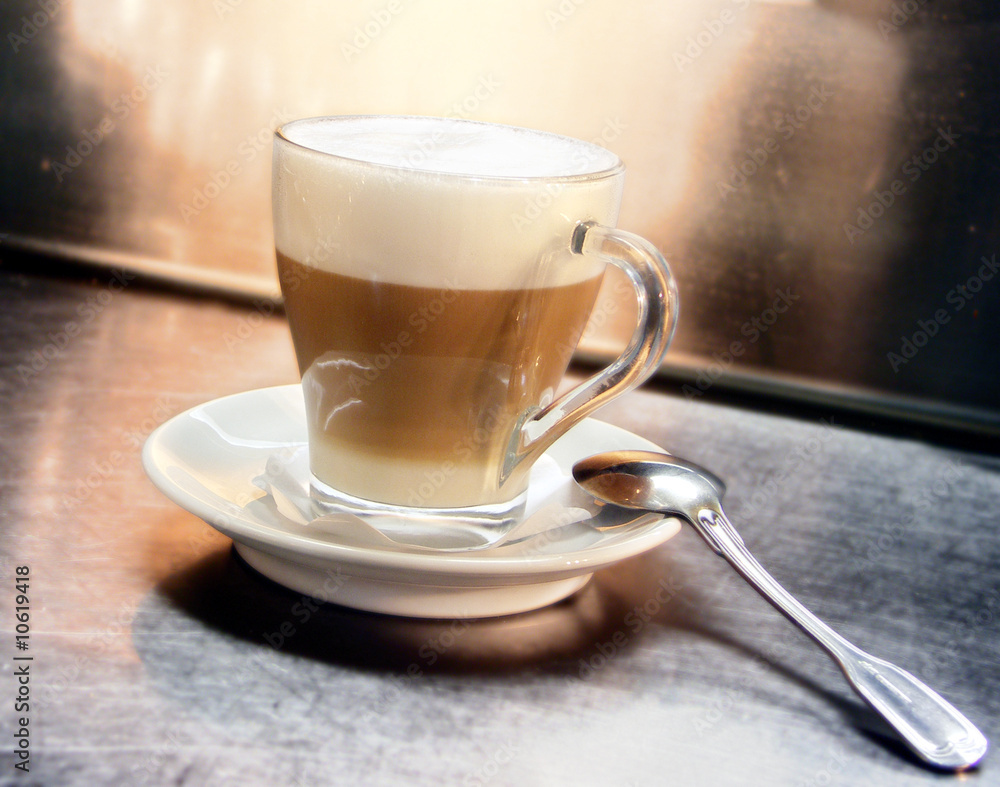Cafe Coffee Latte in a glass Cafe Coffee Latte in a glass