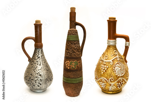 Ceramic bottles for wine