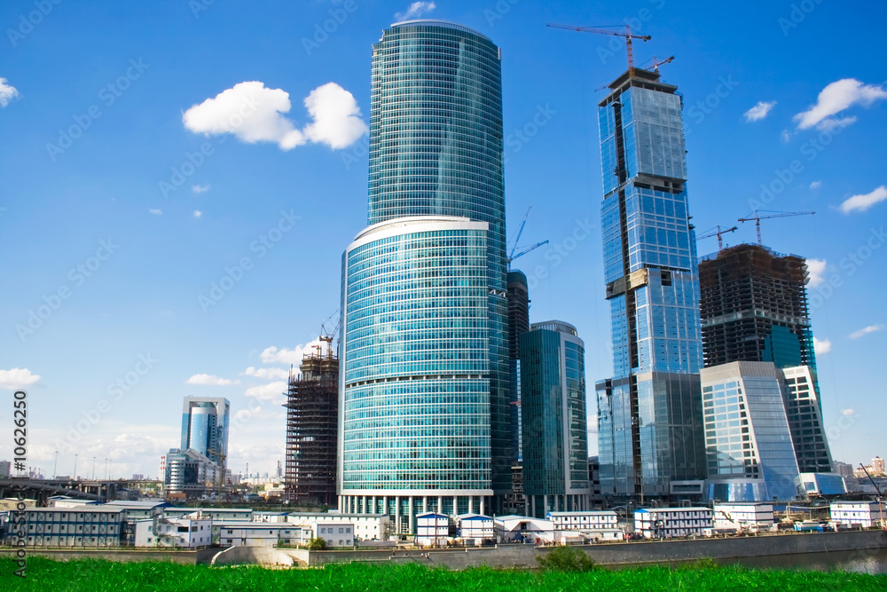 Fototapeta premium skyscrapers construction