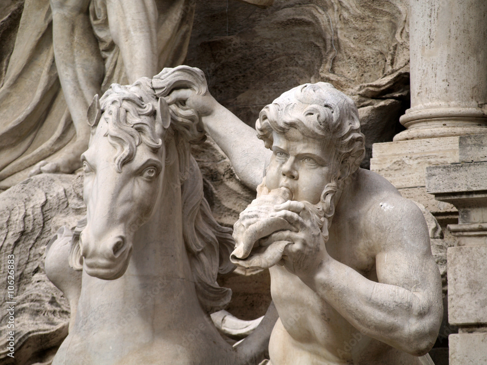 Naklejka premium statue di roma particolari