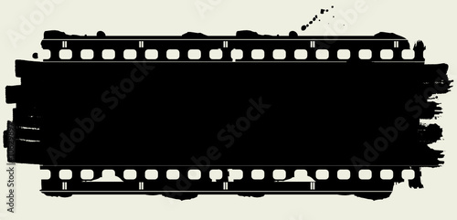 Grunge film frame - vector