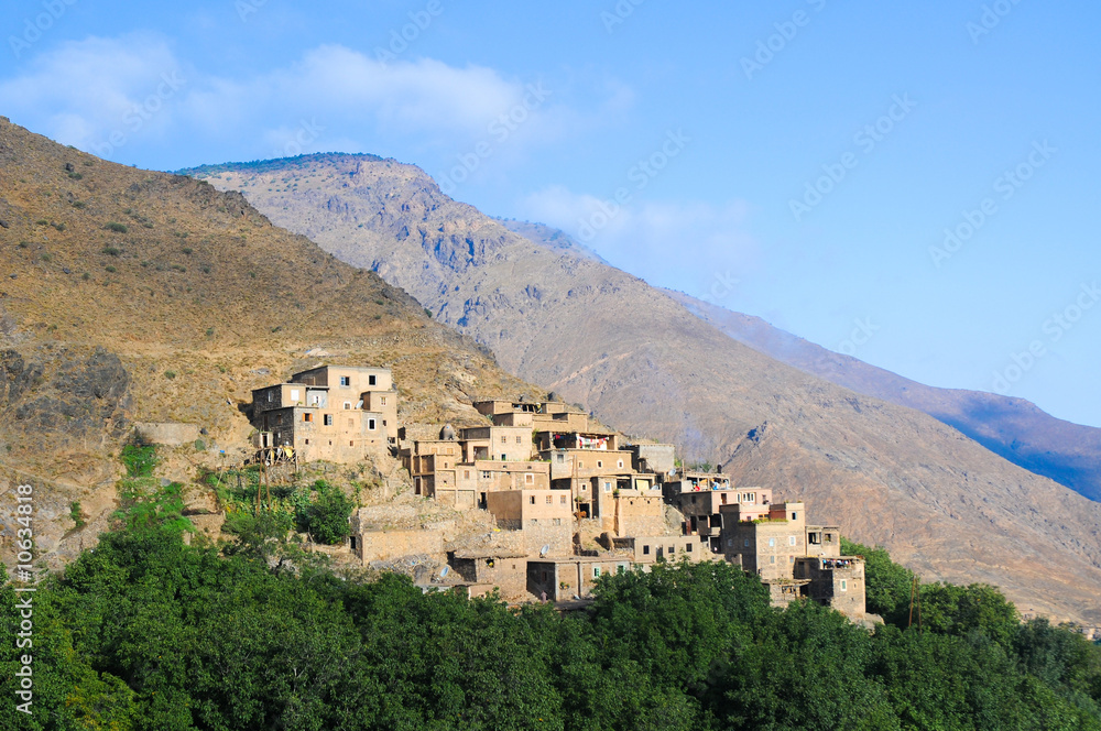 village in the high atlas mountains