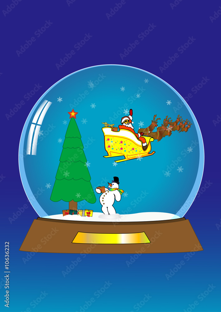 Naklejka premium SantaSnowman