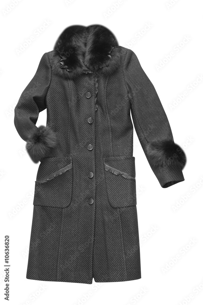 black woman coat isolated black woman coat isolated