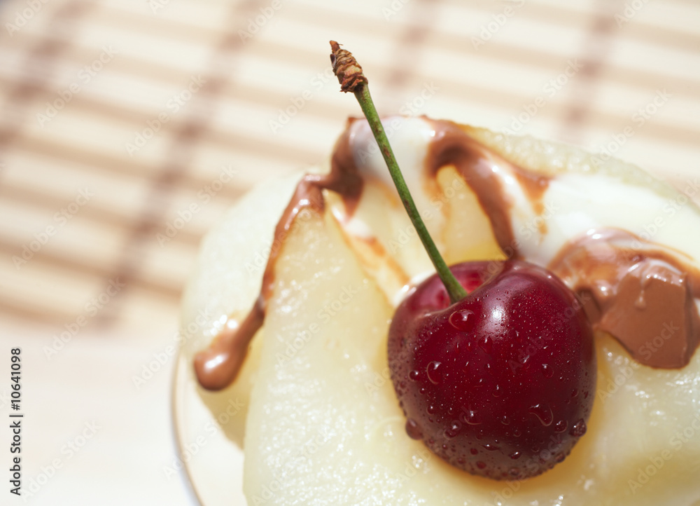 Photography Fresh pear dessert