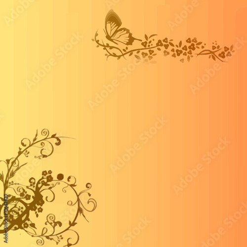 FLORAL PAPILLONS JAUNE