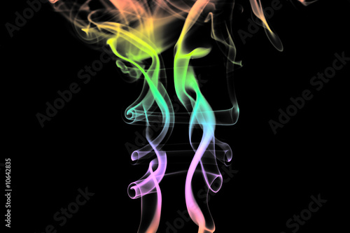Abstract smoke. Isolated on a black background