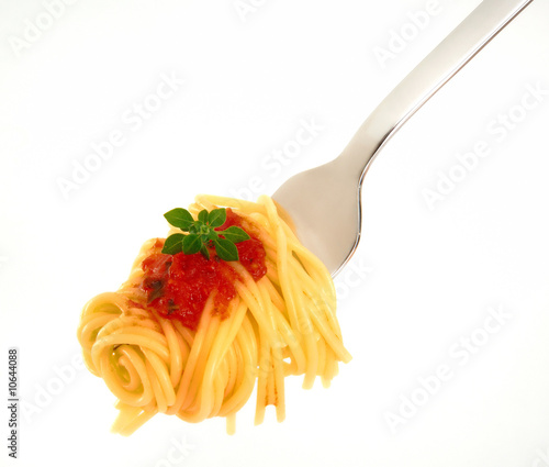 spagetti on fork