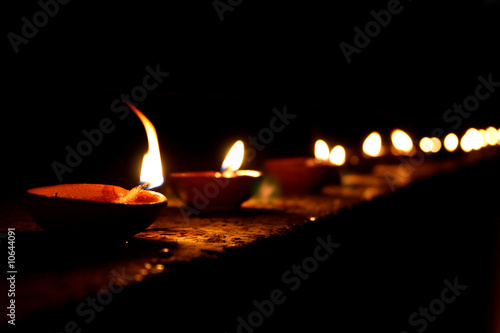 Obraz na płótnie Diwali Lamps w salonie