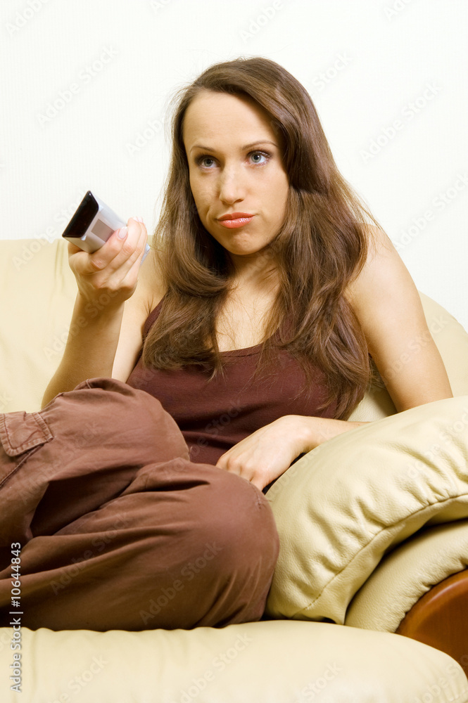 bored woman watching tv bored woman watching tv