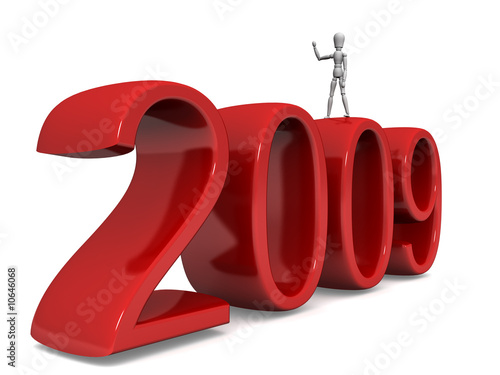 New year numbers with toy s...