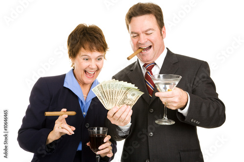 Canvas Print Greedy Business Partners