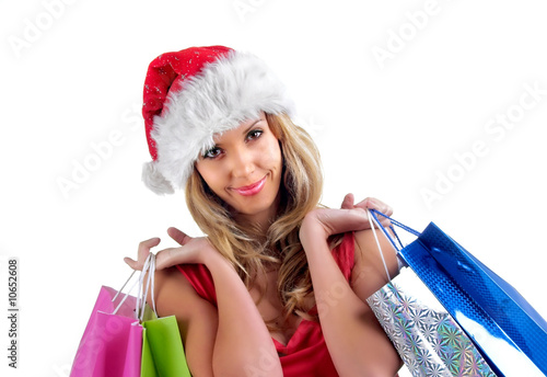 Tableau sur toile Santa girl