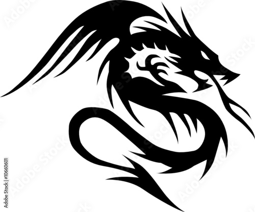 dragon silhouettes vector