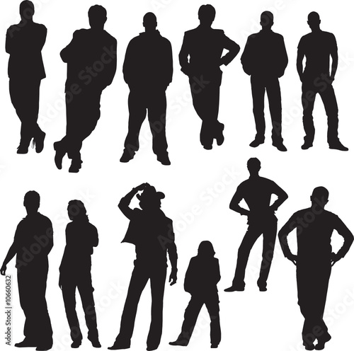 man vector silhouettes