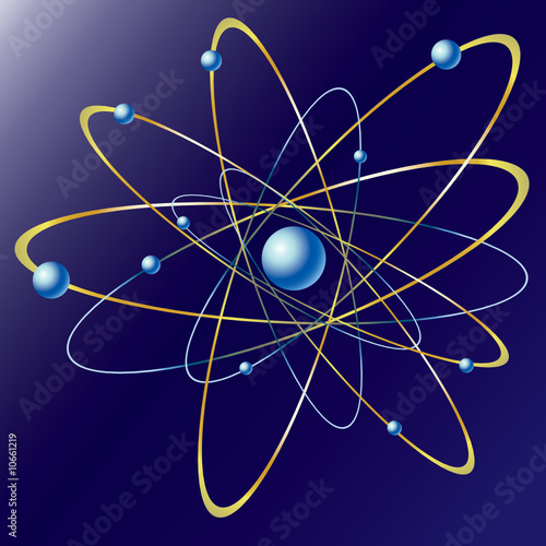 Scheme model of atom.