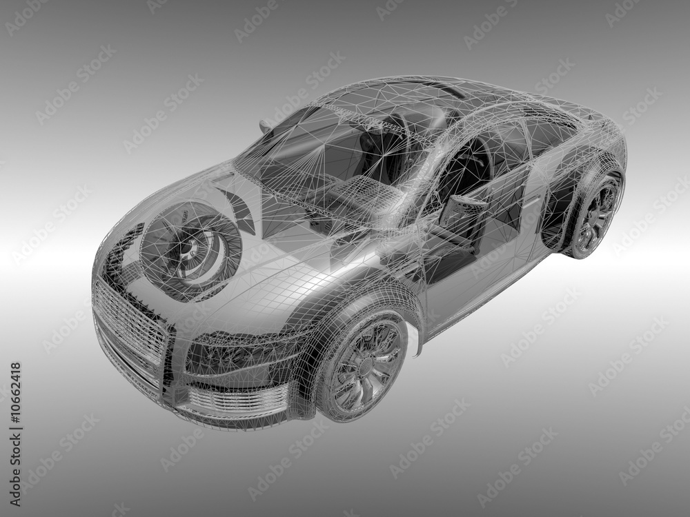 Naklejka premium Car model