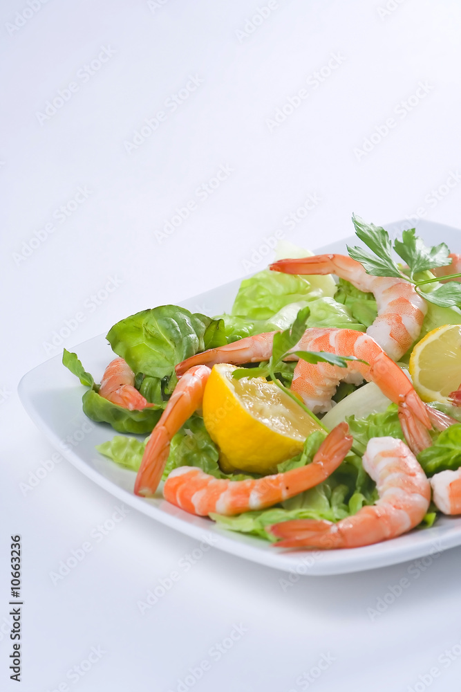 delicious salad of fresh prawns delicious salad of fresh prawns