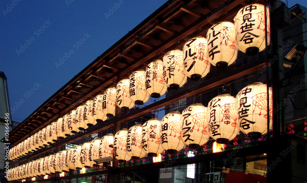 Lanternes japonaises à Tokyo