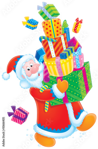 Santa Claus with Christmas ...