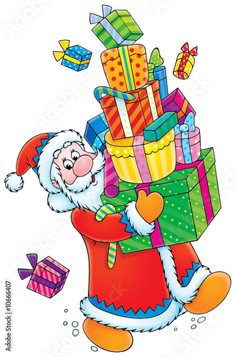Santa Claus with Christmas ...