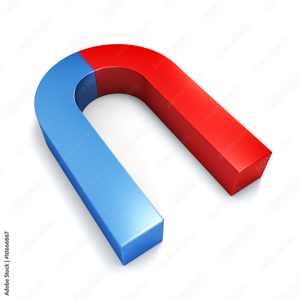 isolated two-colored magnet isolated two-colored magnet