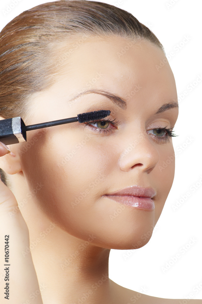 Portrait of Beautiful woman doing daily morning routines Portrait of Beautiful woman doing daily morning routines