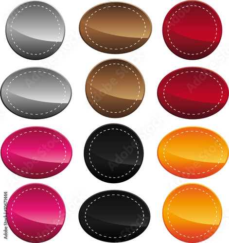 Fashion buttons vector and isolated.