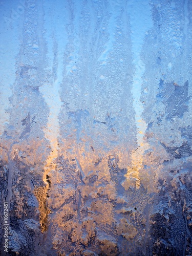 Frosty pattern on window