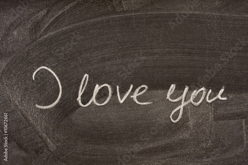 I love you on school blackboard