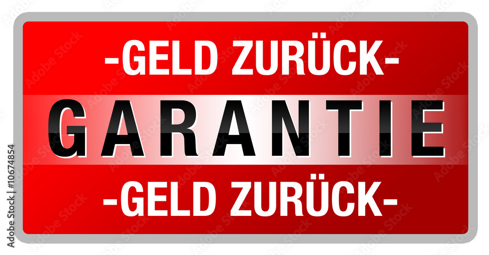 Geld zurück Garantie Button