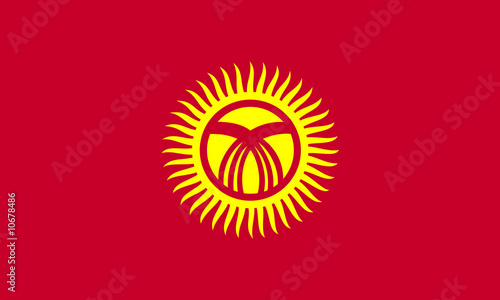 kirgisistan fahne kyrgyzstan flag photo