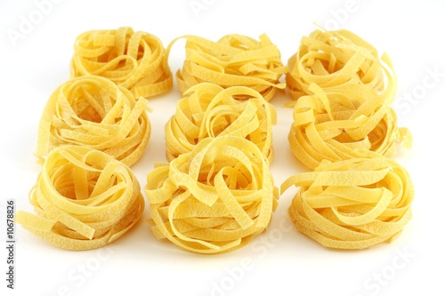 Tagliatelle, isolated on white