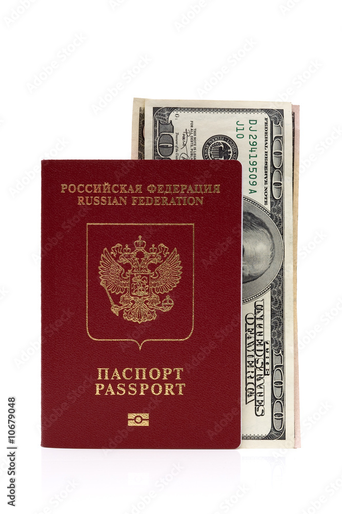 Passport of Russian Federation and US dollars Passport of Russian Federation and US dollars